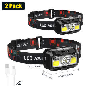 Rechargeable Headlamp 1200 Lumen Super Bright Motion Sensor Head Lamp Flashlight Waterproof LED Headlight with White Red Light