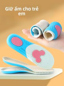 XIANZHAO | Miếng lót giày thể thao mùa đông cho trẻ em bằng vải nỉ dày thoải mái hấp thụ sốc giảm mùi cắt được dành cho trẻ em