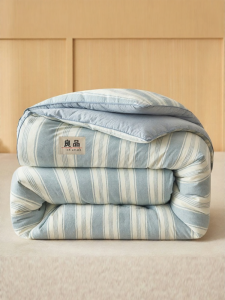 Violet | Violet Check Pure Cotton Winter Blanket Thickened Insulated