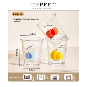 THREE LIFE | Tách Súc Miệng Kiểu Ins Bằng Kính