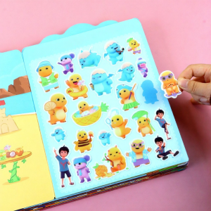 XIAOSHUGUOGUO | Quiet Nauron Sticker Book Educational Toy for Children 3-6