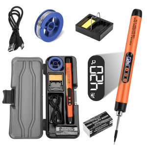ANENG | USB Soldering Iron with digital 5V 8W Wireless Electric Soldering Iron Set Adjustable Battery Solder Welding Tools Kit
