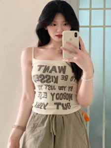 Áo Ba Lỗ Không Tay Cotton Cổ Điển Mỹ Cho Nữ Mùa Hè Áo Vest Ôm Vừa Vặn in Họa Tiết Thời Trang Chất Liệu Cotton Nguyên Chất