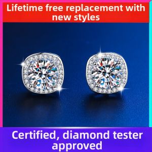 KAFANDENG | Ultra Sparkling D Color Moissanite Silver Diamond Earrings Women