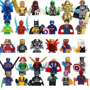 Hot Toys | Marvel superhero Spider Man Iron Man Thanos mini building blocks anime characters mini figurechildrens toy Birthday Gifts