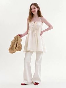 Fano | Đầm A-Line Quai Ngang Cho Nữ Có Trang Trí Tai Gỗ