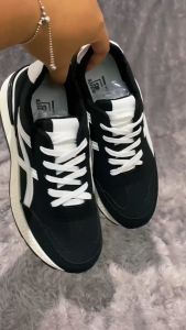 Sepatu Koleksi sneakers wanita kekinian bahan kulit PU Premium 328