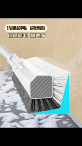 [1PC] Borong365 Berus Lantai Floor V-Shaped Brush Long Handle Cleaning Brush Penyapu Gosok Lantai Floor Wall Scrubber 地板刷