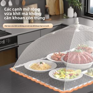 MONLEYTA | Vỏ bọc thức ăn có thể gập lại chống muỗi Vỏ bọc thức ăn tại nhà Vỏ bọc thức ăn thương mại Bao phủ thức ăn thừa Bao phủ thức ăn