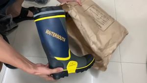 Condor - หัวเหล็กเชือกผูกรองเท้าฝน Plush น้ำรองเท้าแข็งแรงทนทานกันน้ำกันลื่นเพื่อความอบอุ่น