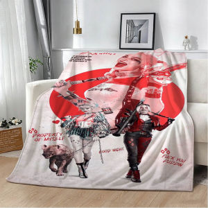 Beast Kingdom | H-Harley-s Cartoon Q-Quinn-n Comic Flannel Blanket Soft Throw Blanket Art For Home Decor Bedroom Bed Sofa Picnic Fans Gifts