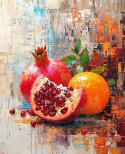 Oil Painting By Numbers Fruit Theme DIY Number Drawing Canvas Pictures By Numbers Home Decor Large Size