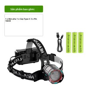 Nâng Cấp Đèn Pha LED Cảm Biến Hồng Ngoại 800W Sạc Lại Được Công Suất Cao Tầm Chiếu Xa 3000M Dùng Cho Câu Cá Đi Bộ Đêm Cắm Trại Săn Bắn