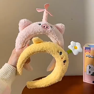 Băng đô cài tóc hình thú ngộ nghĩnh có kèm dây kéo xoay