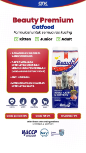 BEAUTY Premium Makanan Kucing Kering Dry food
