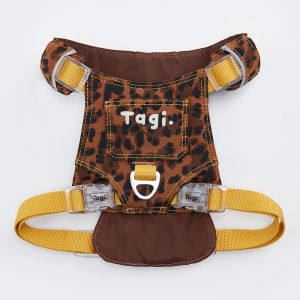 Tagi. Signal Overalls Pet Harness / Imagine Apple Pet Retractable Leash / Pet Leash Wrist Strap