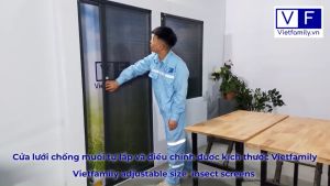 Cửa lưới chống muỗi tự lắp Vietfamily (điều chỉnh được kích thước)