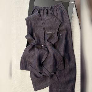 DANTING | Elegant Fashion Summer Vest and Wide-leg Trousers Set