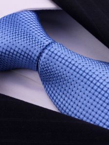LIESHANG | Blue Check Silk Mens Business Tie