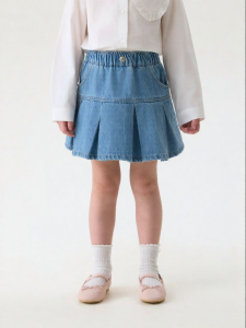 Marc&Janie | Sweet & Cool Denim Pleated Skirt