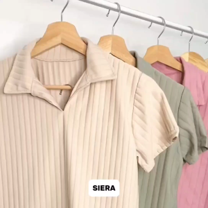SIERA ONE SET CROP TOP BAHAN KNIT HORNET 93 RIBU DAPAT 3 PCS / SETELAN KNIT SIERA