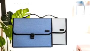 Portable Accordion Expanding File Folder A4 Document Organizer Portfolio Holder Large Capacity Bag