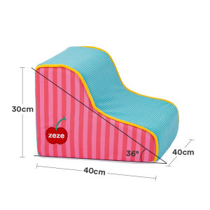 zeze | Pet Stair Steps for Small Dogs and Senior Dogs Bedside Climbing Ladder Washable Sponge