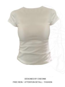 plus Size Slimming round Neck Short Sleeve Womens T-shirt Base Layer Inner Wear Top for Spring Summer New Arrival