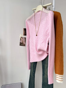 QINGNAER | Elegant Dazzling Lace Knit Sweater