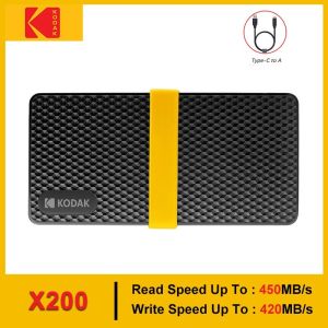 Kodak | Kodak X200 Portable SSD 2TB 1TB 512GB 256GB USB 3.1 Type C External Solid State Drive for PS4 Laptop MacBook PC