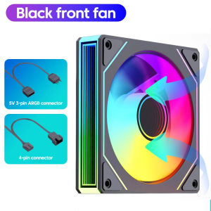 12cm ARGB 4Pin Computer Case Fan Quiet Cooling 12V Large Air Volume 800-1600RPM for Desktop Gaming Personal Computer