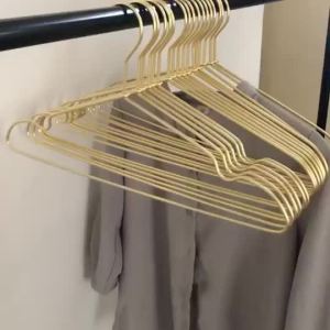 5pcs Clothes Hangers Heavy Duty Metal Strong Non-Slip Clothing Coat Hanger For Bedroom Gold Silver Wardrobe Storage Organizer