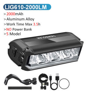 NEWBOLER Brompton Folding Bike Light Front 2000mAh Waterproof Bicycle Light 3000 Lumen For Brompton Folding Bike Holder