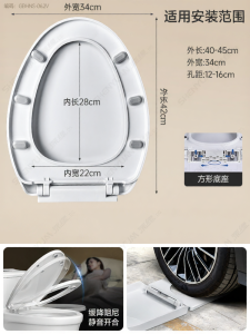 SHENYUAN | Vintage UVO Type 5x Thicker Toilet Seat Cover Plate