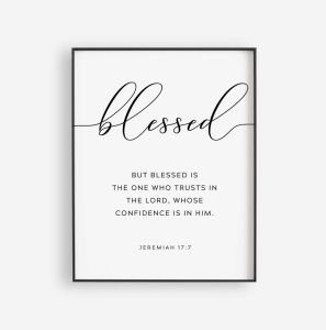 Hebrews 12:28 Thankful Joyful Blessed Bible Verse Scripture Wall Art Canvas Painting Posters For Living Room Home Decor