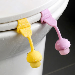 4PCS Toilet Flipper Silicone Lift Toilet Lid Toilet Seat Pull Ring Sanitary and Anti Dirt Hand Toilet Accessories