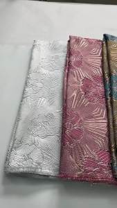 Luxury African Brocade Lace Fabric High Quality Nigerian Gilding Jacquard Lace Fabric For Sewing Evening Party Dresses S4233