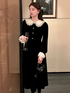 CHOUXIE | Elegant French Style Black Dress