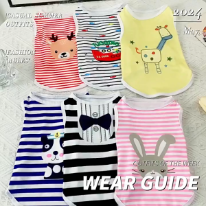Áo sọc ba lỗ thoáng mát cho Chó Mèo (mẫu mới) - Love Pets Shop