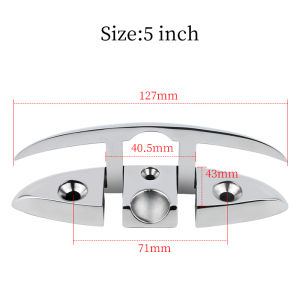 5"6“8” Mooring Cleat Folding Boat Accessories Marine 316 Stainless Steel Marine Yacht Bollard Boat Ship Mooring Dock Neat Cleat
