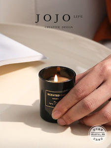 Gold-Stamped Glass Candle Jojos L. PD.Aromatic Candle Gift Souvenir Indoor Decorative Item for General Use