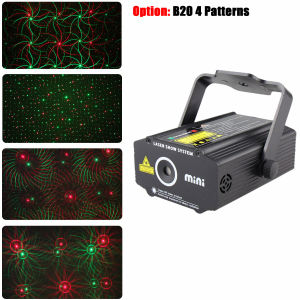 ESHINY MINI R&G Laser 4 Patterns Projector DJ Christmas Light Dance Disco New Years Bar Family Party Stage Effect Lights Z8N6