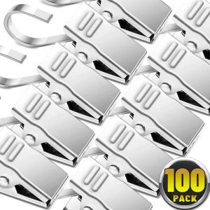 Dizoey 100/10PCS Mini Curtain Hooks Metal Small Clips Multipurpose Photos Shower Window Curtain Fixed Clip Reusable Home Storage Hook