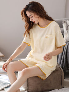JIALEFEN | Pure Cotton Women Summer Pajama Set