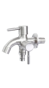 Vòi củ sen lạnh đa năng 2 đầu xả Inox 304 ren 21 Hobby home decor CS1