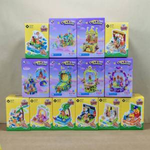 Jialezhuan Mini Street Scene Building Blocks Assembly Educational Toys Trendy Gifts for Children And Adults Plastic Model Kits