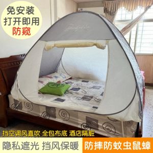 โรงแรมแบบพกพาความเป็นส่วนตัวเต็นท์มองโกเลียมุ้งกันลมอบอุ่นทั้งหมดด้านล่างป้องกันการล้มการเดินทางสะดวกประตูคู่ ดีไซน์