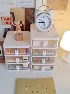 🔥SG LOCAL STOCK🔥Transparent Storage Box Drawer Multi-layer Organizer Desktop Jewelry Cosmetic Storage Boxes