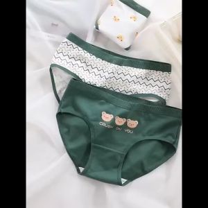 กางเกงในหญิงผ้าเกาหลี 5 ชิ้น เซ็ต สำหรับผู้หญิงระบายอากาศ คุณภาพดี ประเภท: เซ็ต