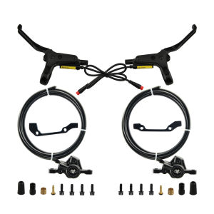 NFOX mountain bike hydraulic disc brake kit SM2A four piston caliper electric scooter 2-pin 3-pin power-off handle accessories